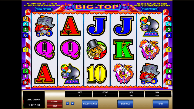 Бонусная игра Big Top 9