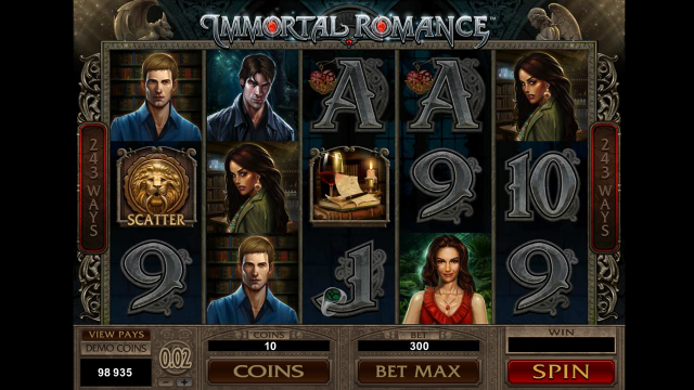 Характеристики слота Immortal Romance 8